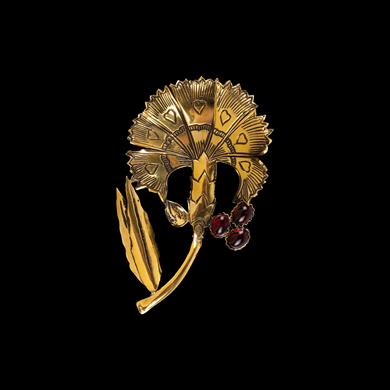 KARANFİL TAŞLI BROŞ