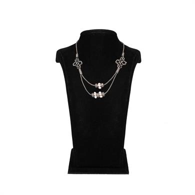 KAZAZİYE TOP ARASINDA İNCİ KAZAZ AJUR KOLYE (20 GR)