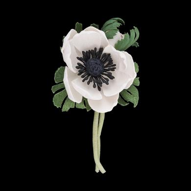 KENEVİR ANEMON ÇİÇEĞİ YAKA İĞNESİ