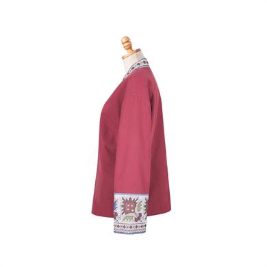 KIRMIZI RENKLİ KANAVİÇE CEKET