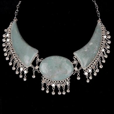 KİŞNİŞ DANSI KALSEDON KOLYE (59,5 GR)