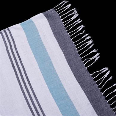 LACİVERT TURKUAZ ÇİZGİLİ PEŞTAMAL