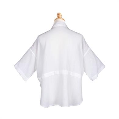 MAVİ BONCUK OYALI KOTON GÖMLEK