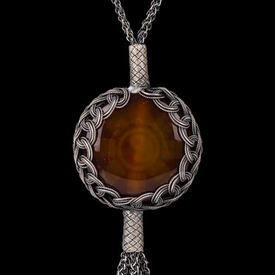 MENGENE TAŞ ÇEVİRME AKİK KOLYE (74,52 GR)