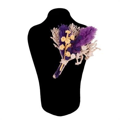 MOR PÜSKÜLLÜ BROŞ