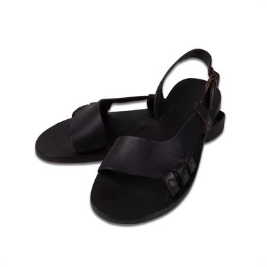 NAKIŞ DETAYLI ASKILI ÇANTA-ŞEREF MODELİ SANDALET TAKIMI (SİYAH)