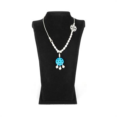 NAZAR TAŞLI İNCİLİ KOLYE