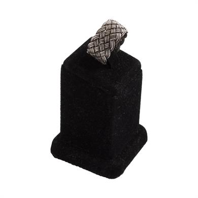 OKSİTLİ İNCE SEPET ÖRGÜ KADIN YÜZÜK (3,2 GR)