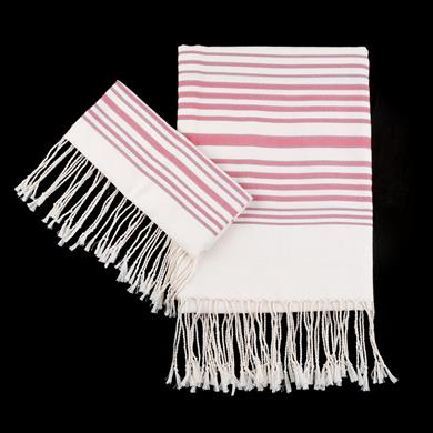 PEMBE ÇİZGİLİ PEŞTAMAL TAKIMI