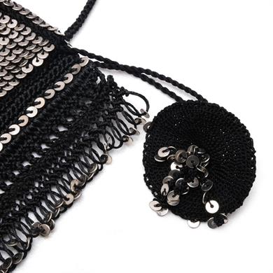 PULLU FİRKETE OYALI TELEFON ÇANTASI