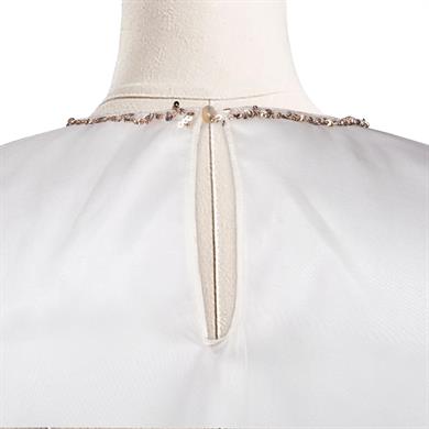 PULLU YAKALI İPEK BLUZ