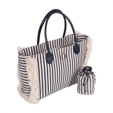 PÜSKÜLLÜ BÜYÜK DOKUMA ÇANTA