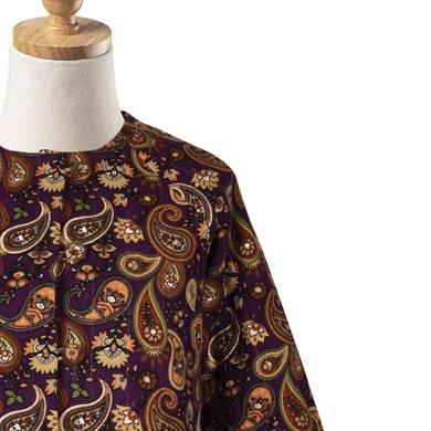 ŞAL DESEN BORDO PAZEN CEKET