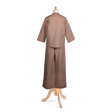 SOMON RENGİ BOYAMA DESENLİ TAKIM