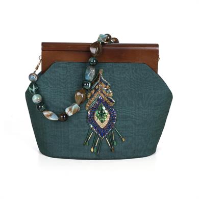 TAVUSKUŞU YEMENİ ÇANTA VE TERLİK SET (38)