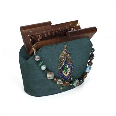 TAVUSKUŞU YEMENİ ÇANTA VE TERLİK SET (38)
