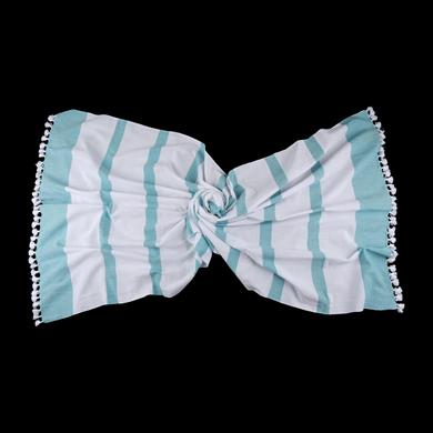 TURKUAZ ÇİZGİLİ KOZALI PEŞTAMAL