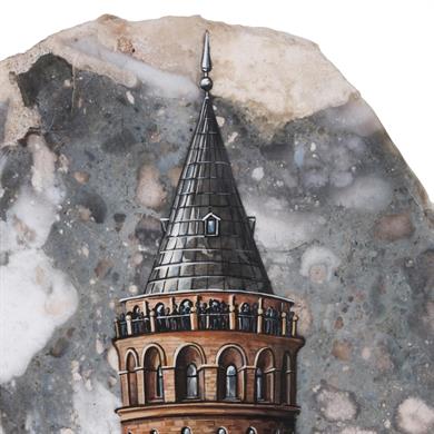 YARI DEĞERLİ TAŞ GALATA KULESİ