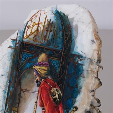 YARI DEĞERLİ TAŞ SÜSLEME KAPLUMBAĞA TERBİYECİSİ