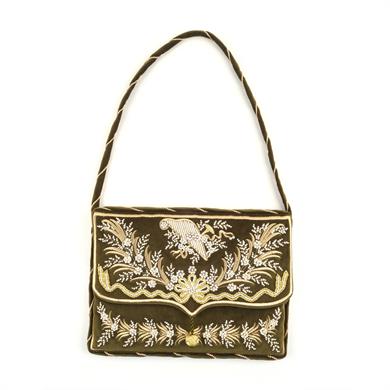 YEŞİL KADİFE CÜZ KESESİ