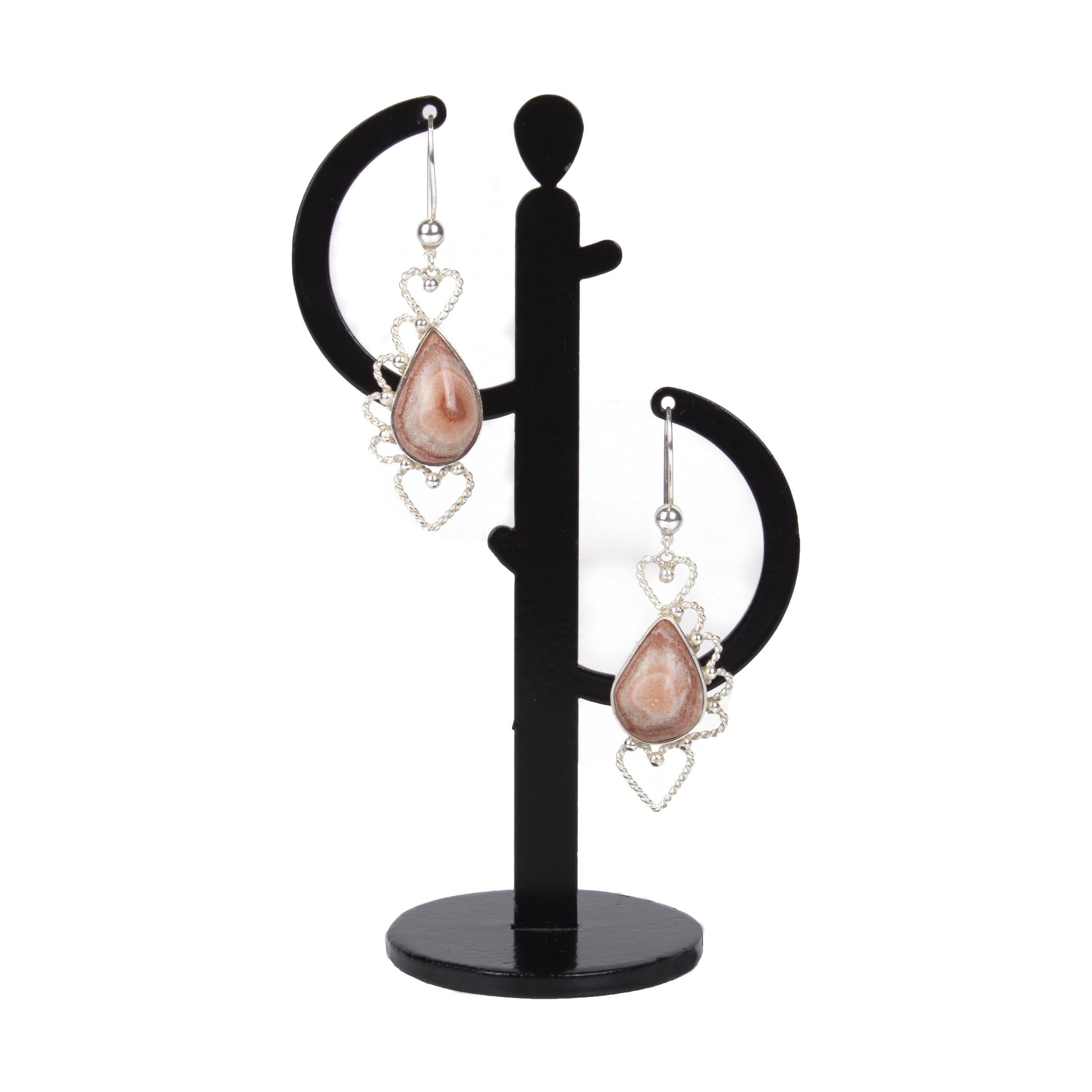 ARAGONİT TAŞLI GÜMÜŞ KÜPE