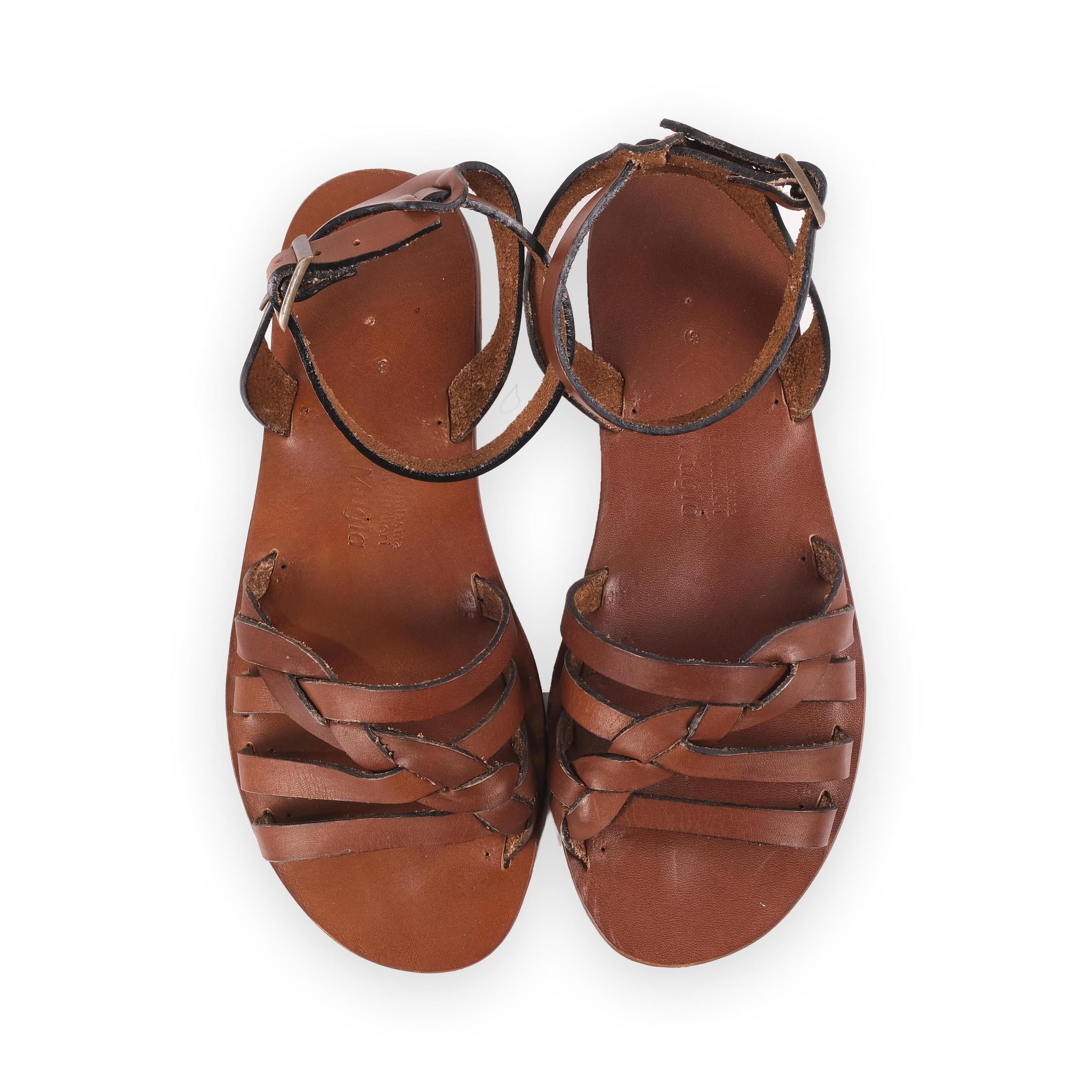 BANTLI ÖRGÜ SANDALET