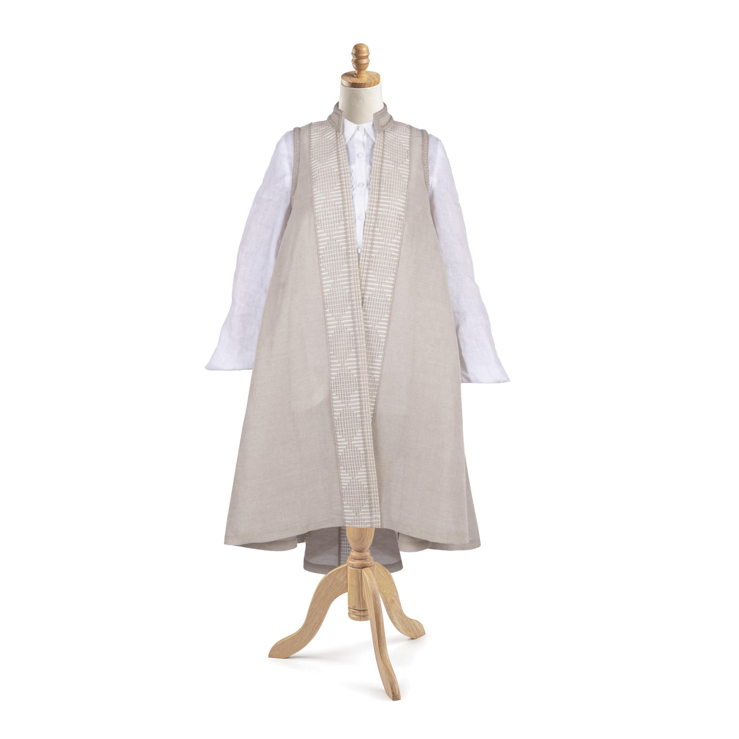GRİ DOKUMA PİRPİRİ KAFTAN