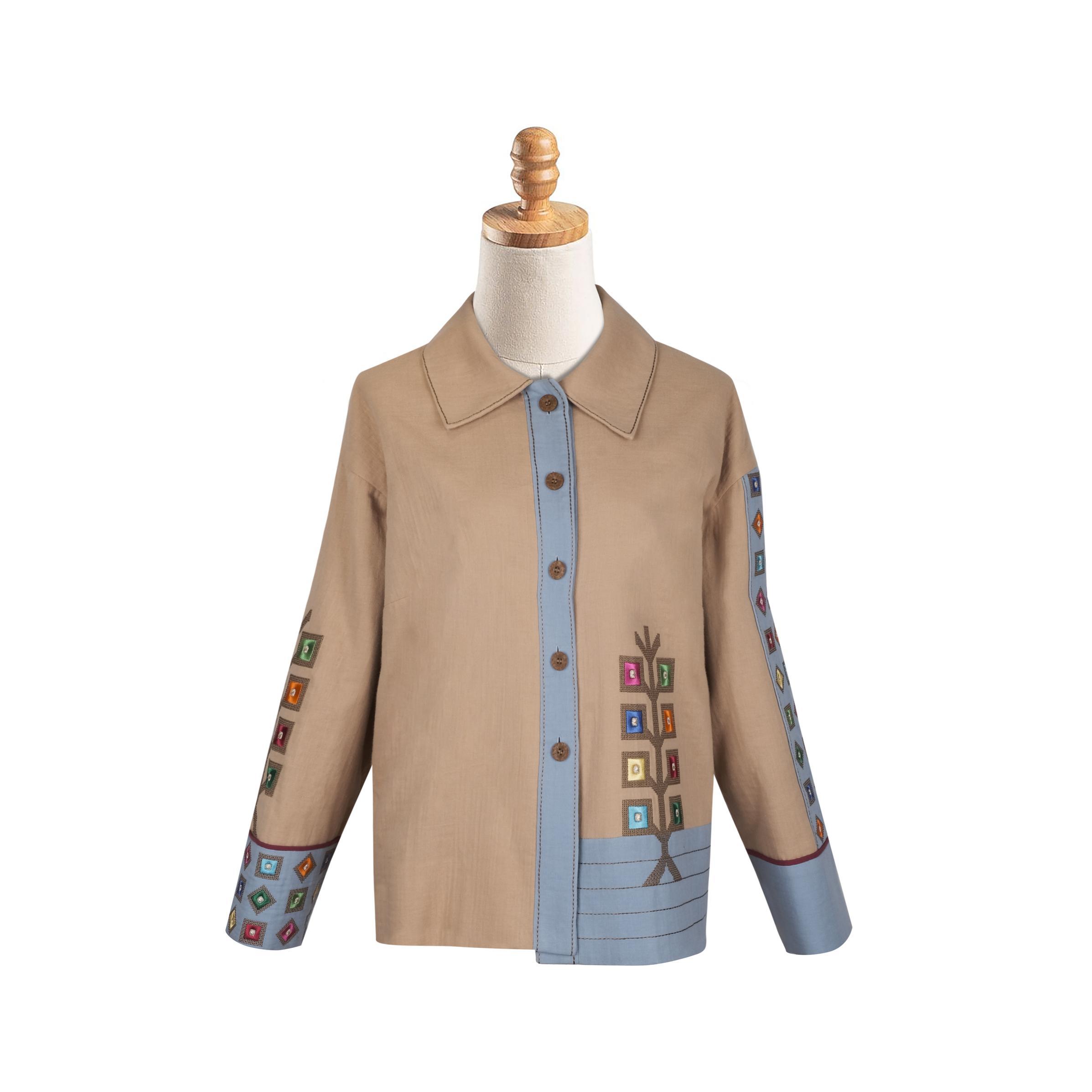 HAYAT AĞACI İŞLEMELİ CEKET