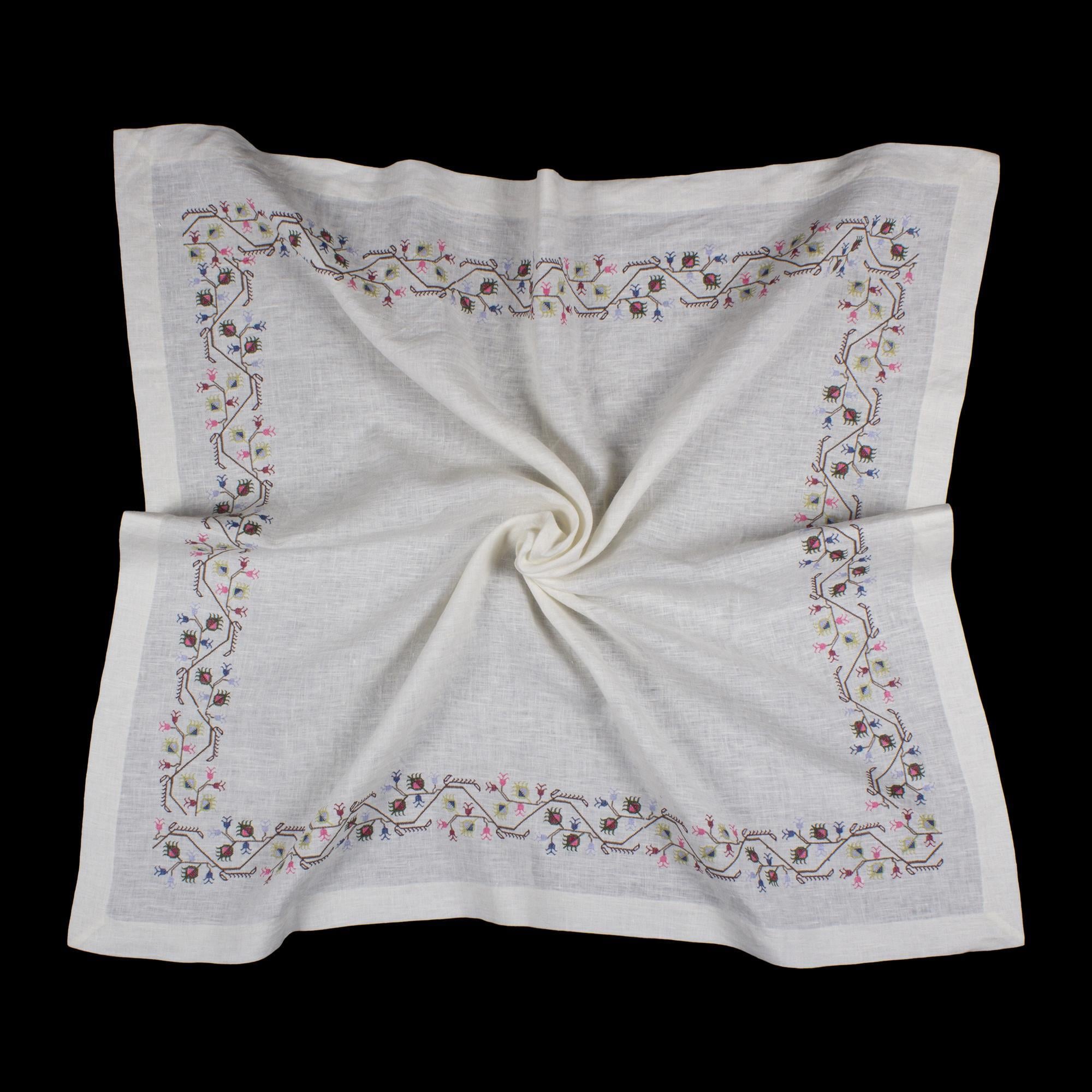 İPEK KETEN KARE ÖRTÜ