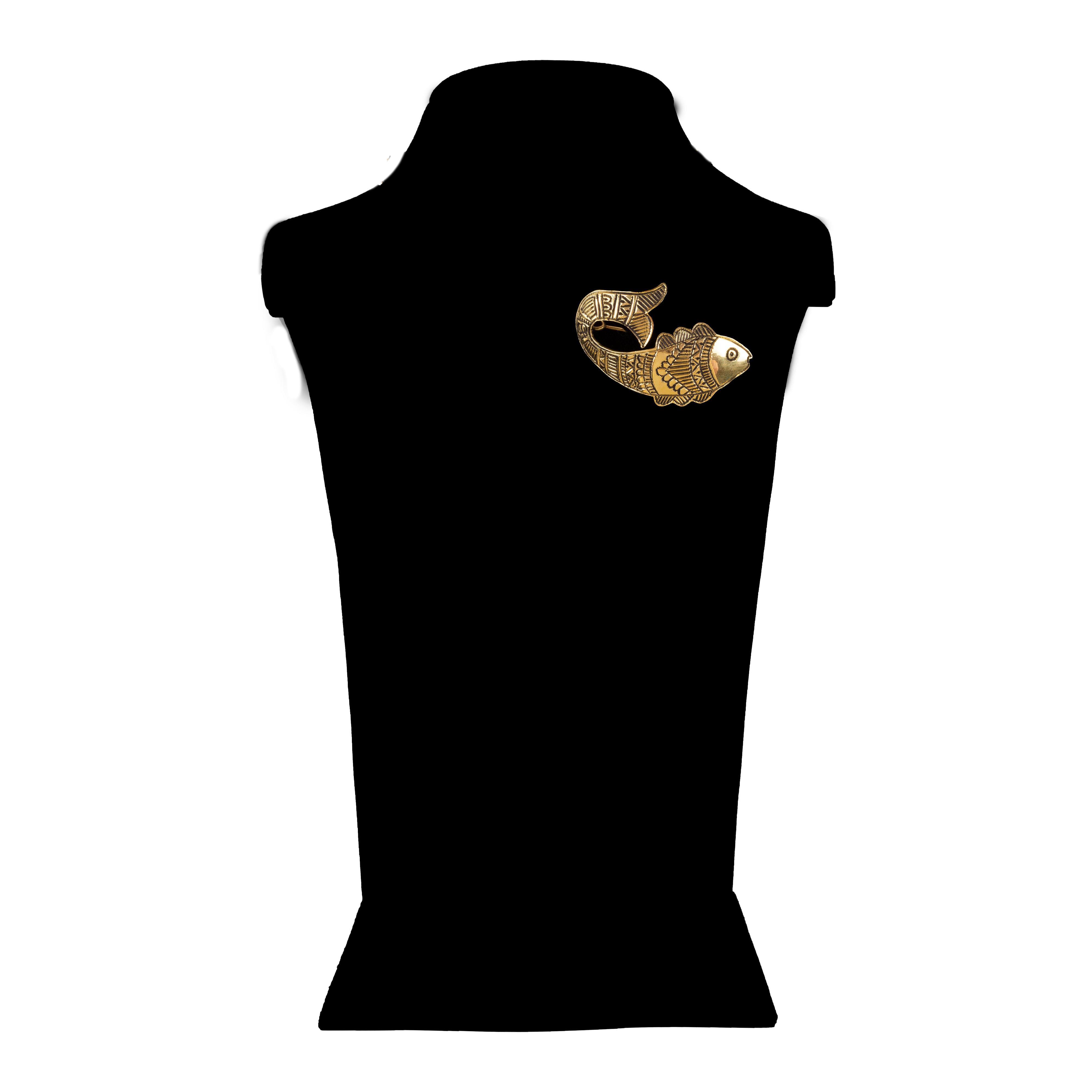 İŞLEMELİ BALIK BROŞ