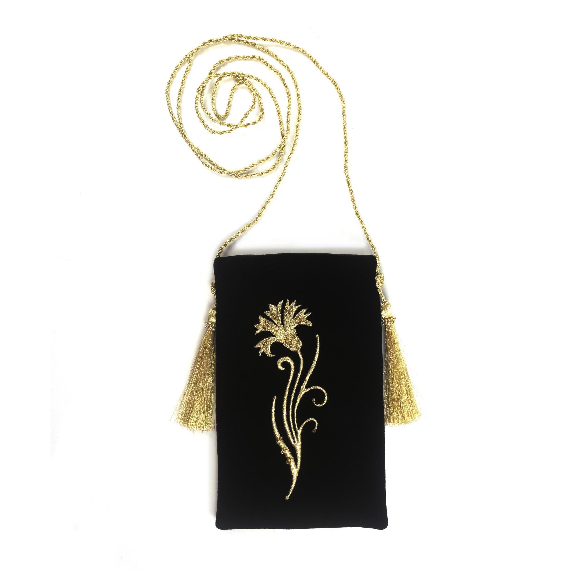 KARANFİL DESEN TELEFON ÇANTASI