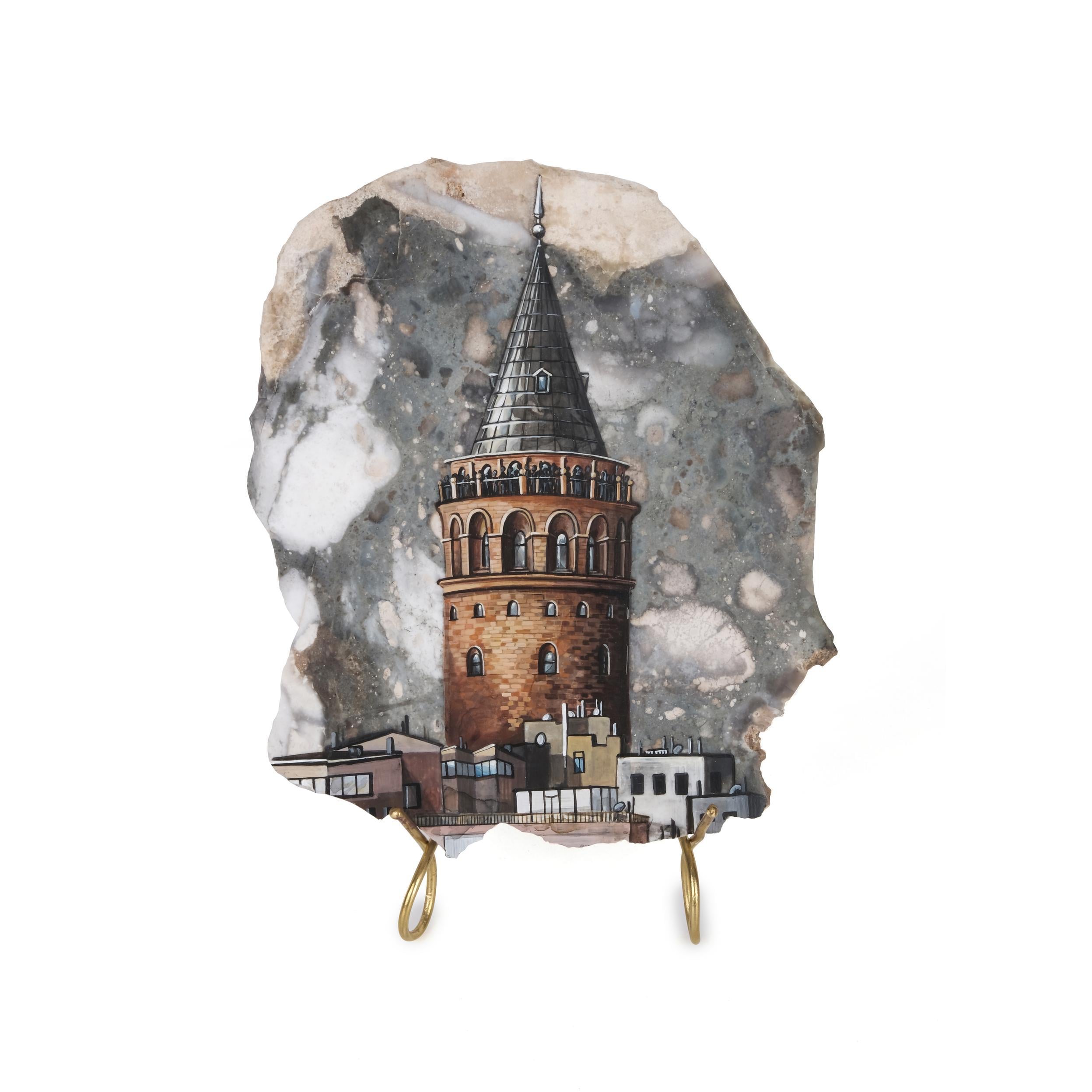 YARI DEĞERLİ TAŞ GALATA KULESİ