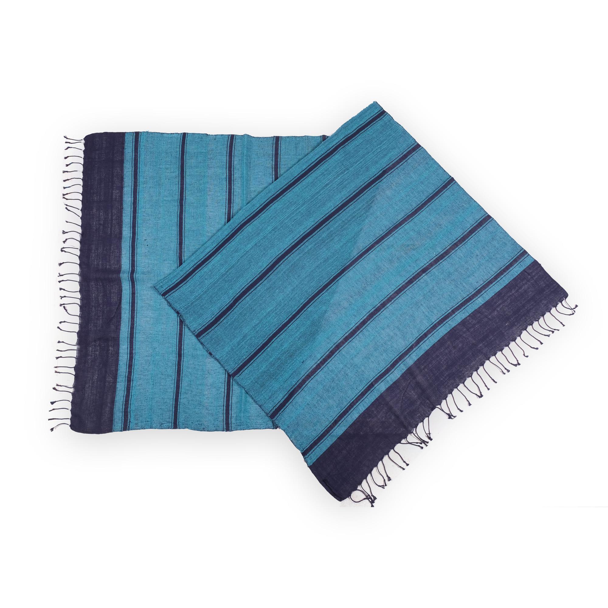 ZEMİN TURKUAZ ÇİZGİLİ  PEŞTAMAL