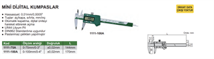 İnsize 1111-100A 100 mm Mini Dijital Kumpas