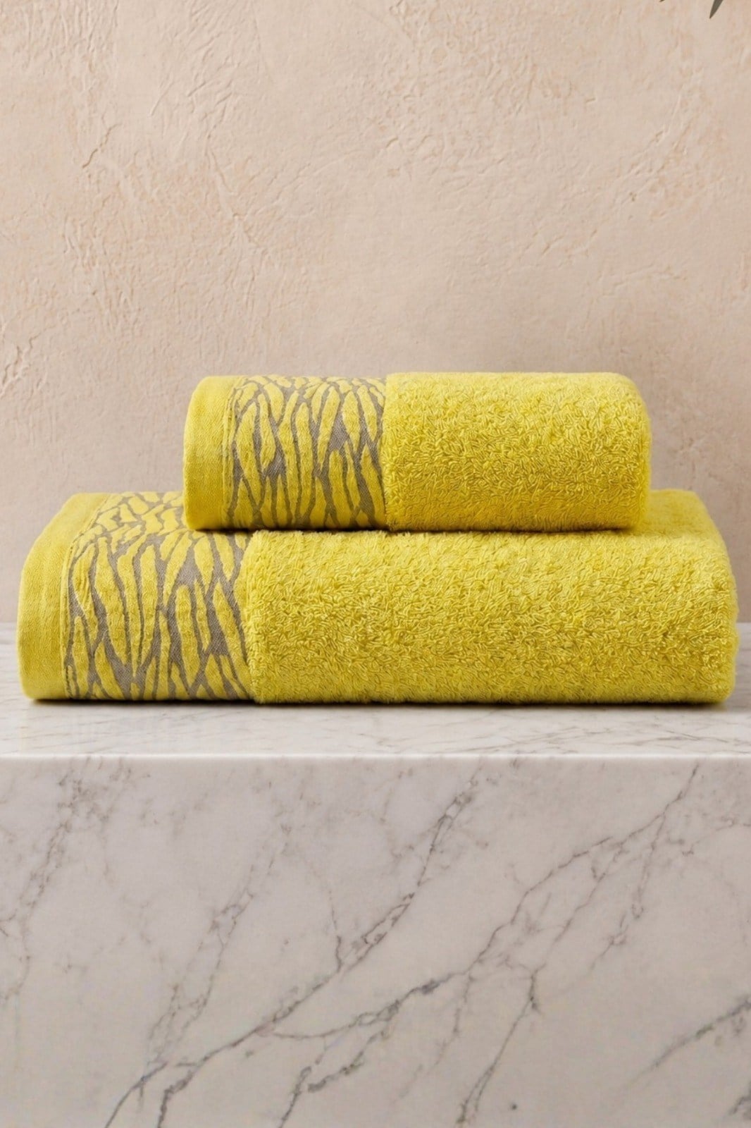 Serenity 2li Banyo Havlusu Seti Sarı
