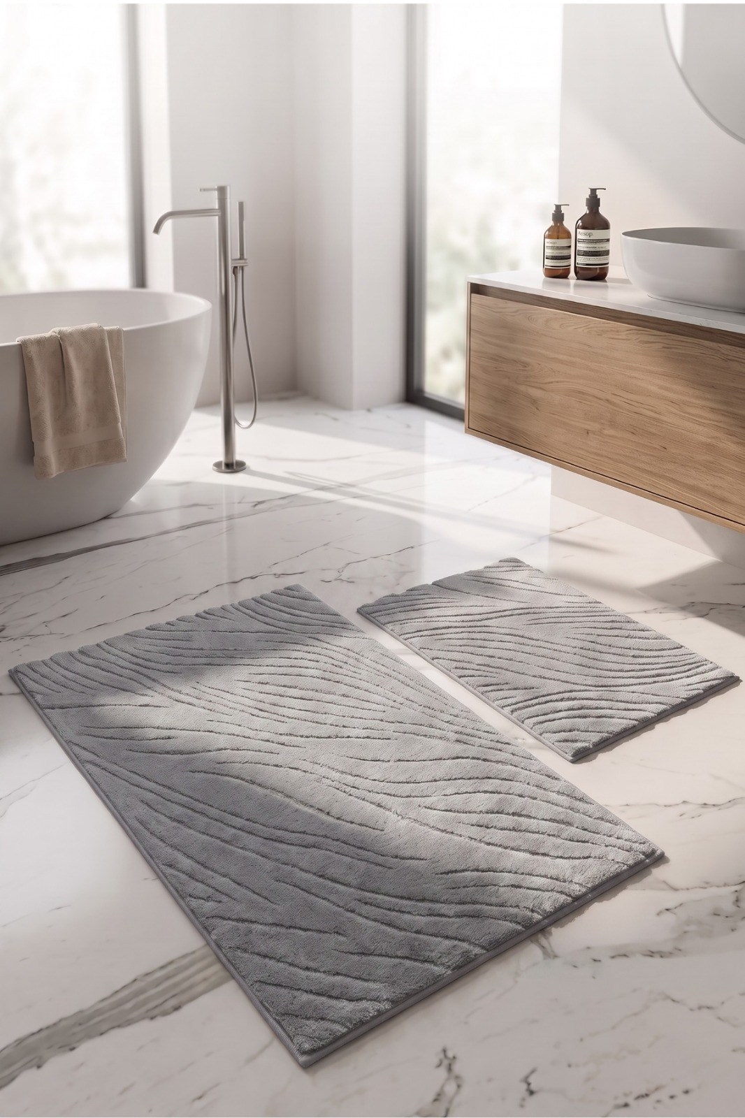 LANYA BANYO PASPAS SETİ AÇIK GRİ
