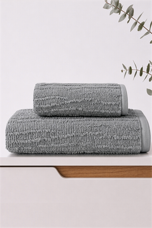 Grace 2li Banyo Havlusu Seti Koyu Gri