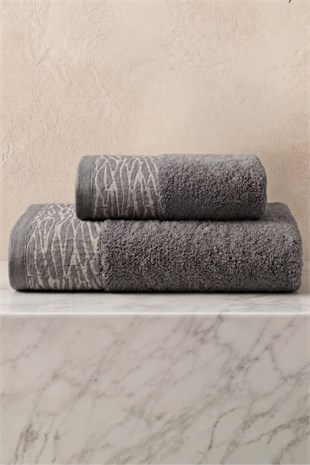 Serenity 2li Banyo Havlusu Seti Antrasit
