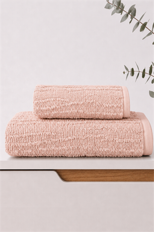 Grace 2li Banyo Havlusu Seti Pudra