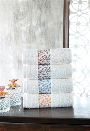 PALM 50X100 4'LÜ EL VE YÜZ HAVLU SETİ