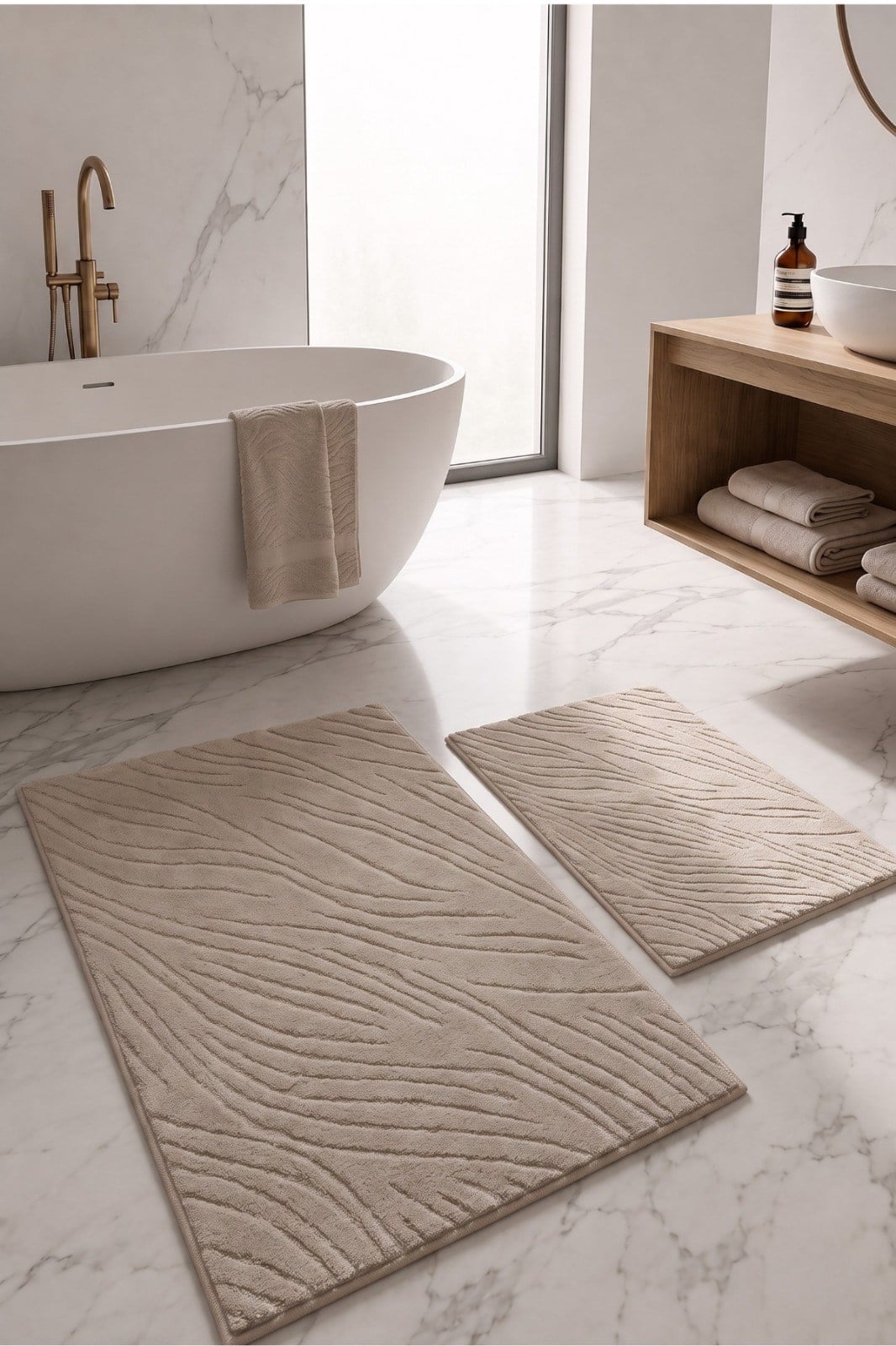LANYA BANYO PASPAS SETİ BEJ