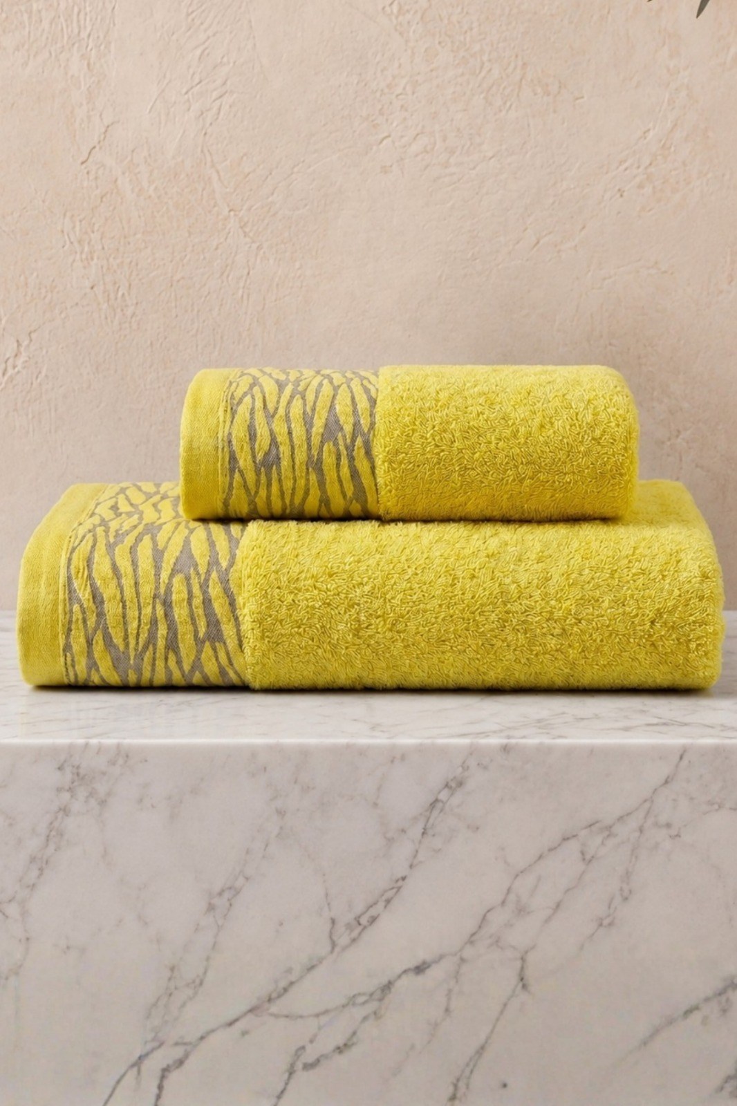 Serenity 2'li Banyo Havlusu Seti Sarı