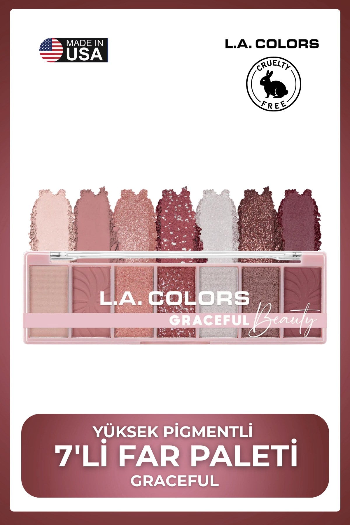 7 Color Palette - Yüksek Pigmentli 7'li Far Paleti #Graceful CES499