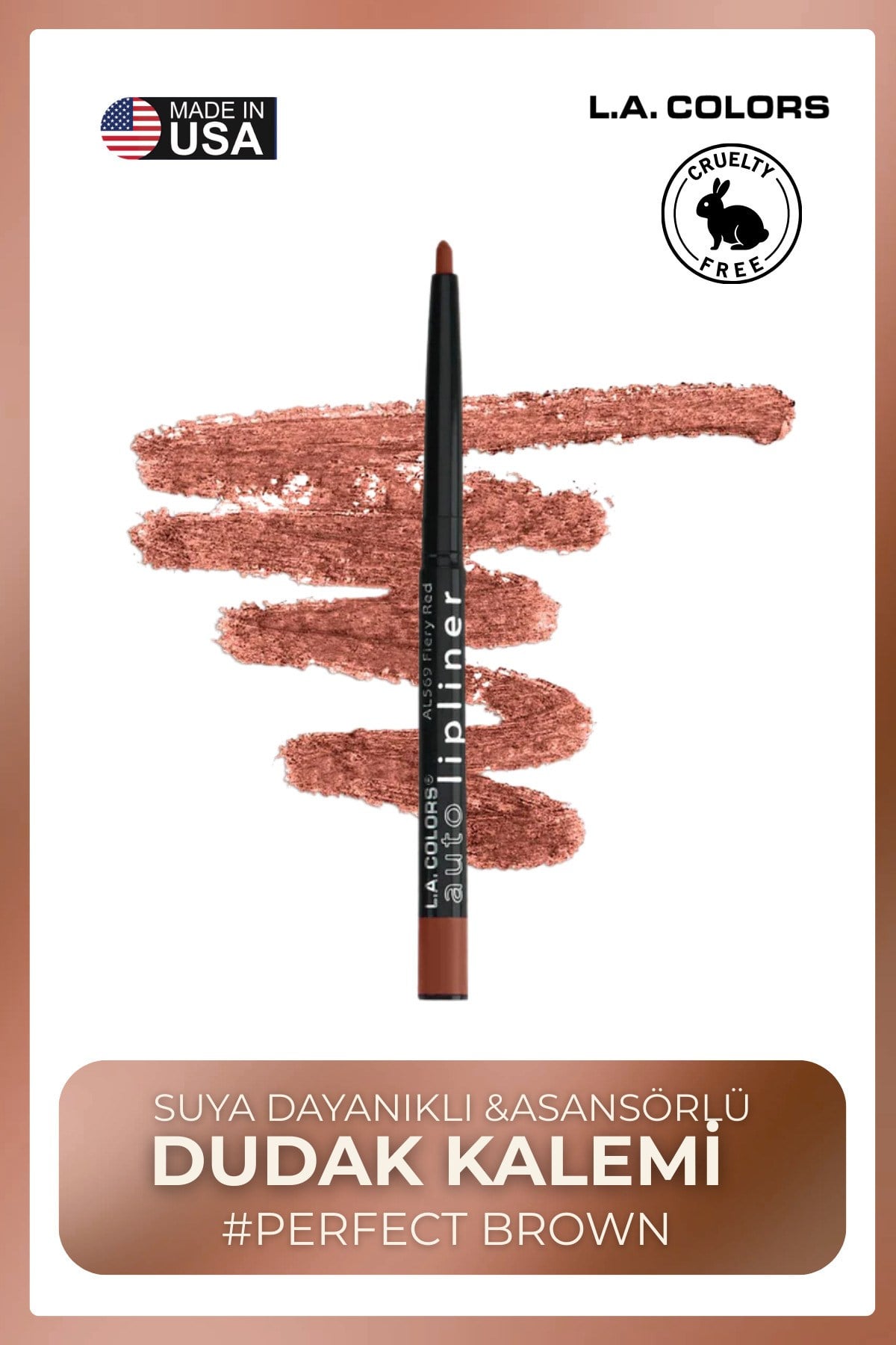 Automatic Lipliner Pencil - Asansörlü Dudak Kalemi Suya Dayanıklı Yumuşak Sürüm