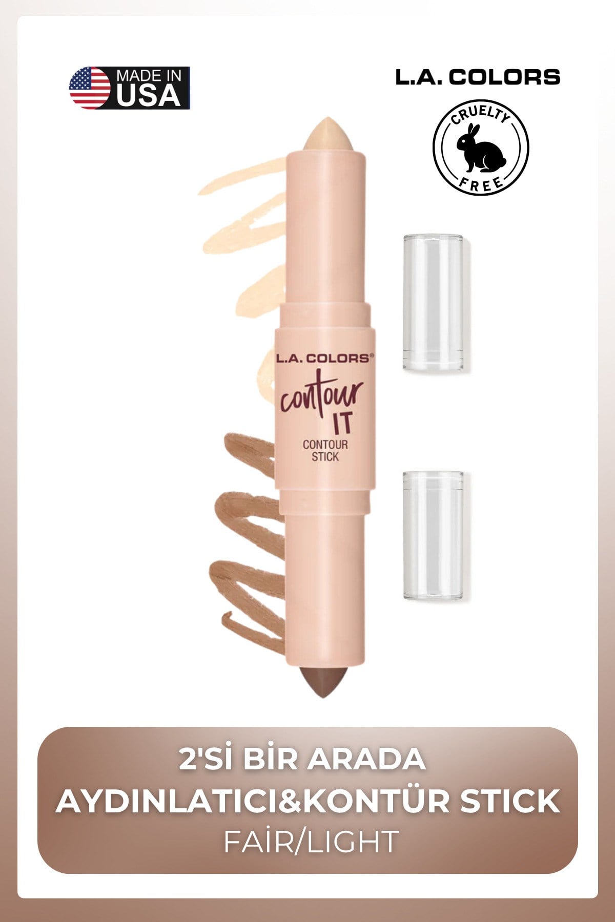 Duo Stick Contour & Glow -2'Si Bir Arada Aydınlatıcı&Kontür Stick #Fair/Light CCS597