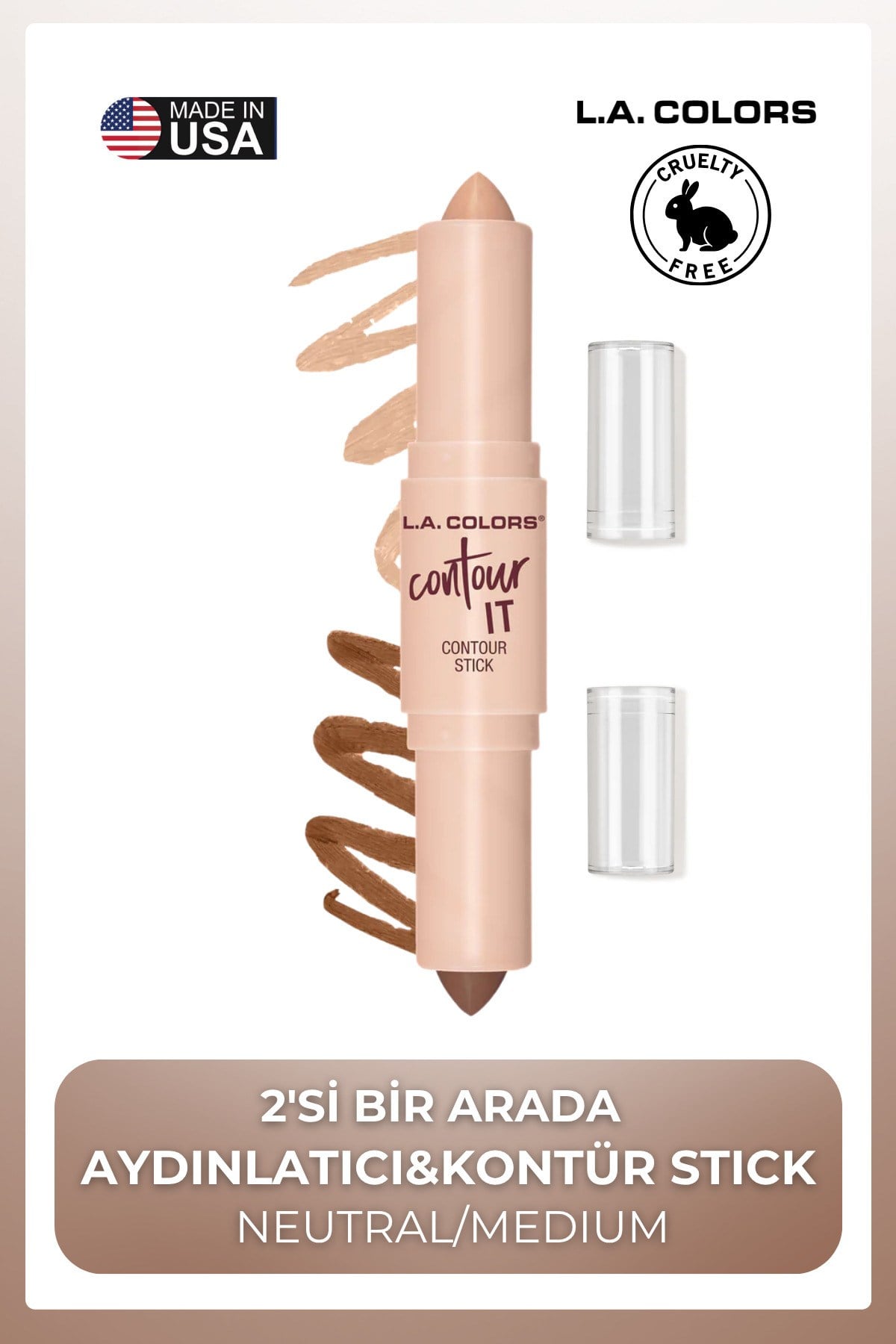 Duo Stick Contour & Glow - 2'Si Bir Arada Aydınlatıcı&Kontür Stick #CCS598 Neutral/Medium
