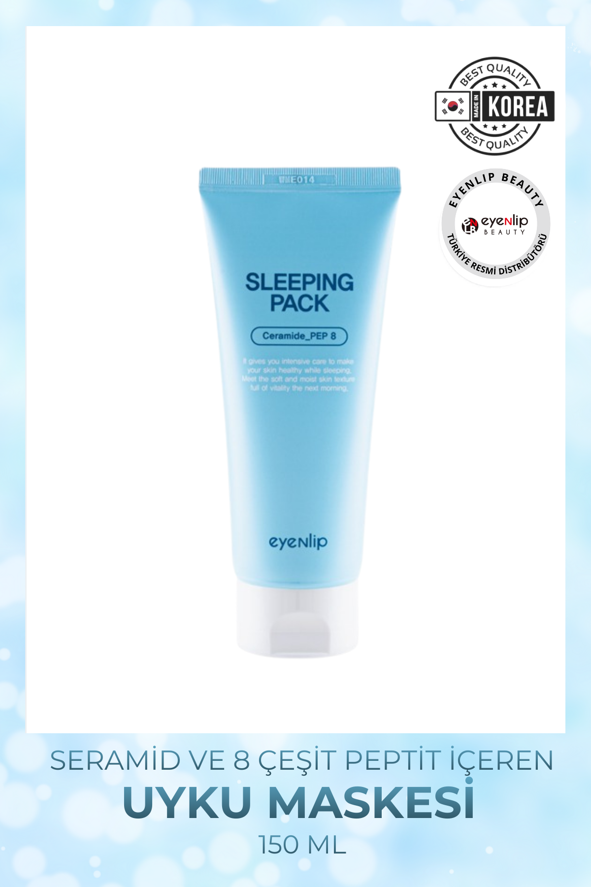Eyenlip Beauty Ceramide ve 8 Çeşit Peptit içeren Uyku Maskesi 150ml