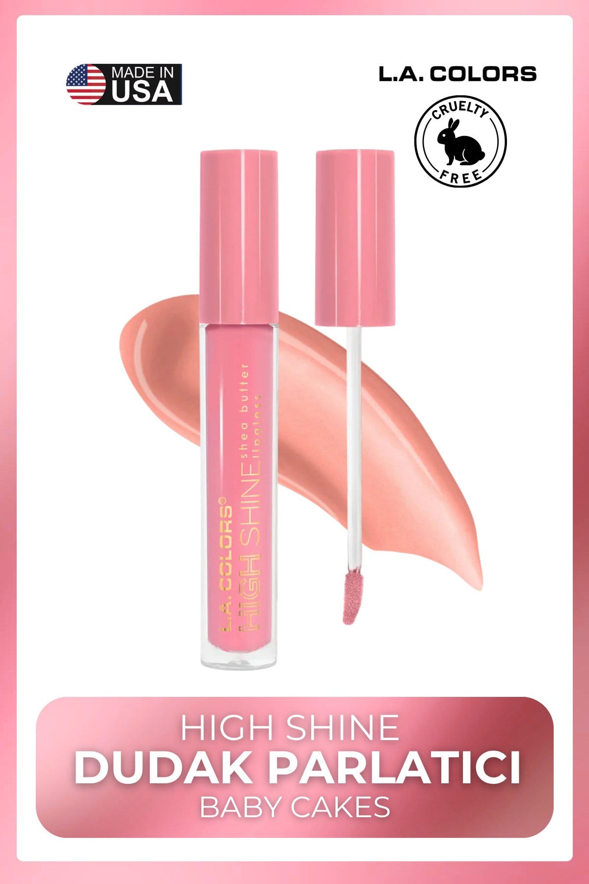 High Shine Dudak Parlatıcı - Uzun Süre Kalıcı Kristal Işıltılı Lipgloss #CLG933 Baby Cakes
