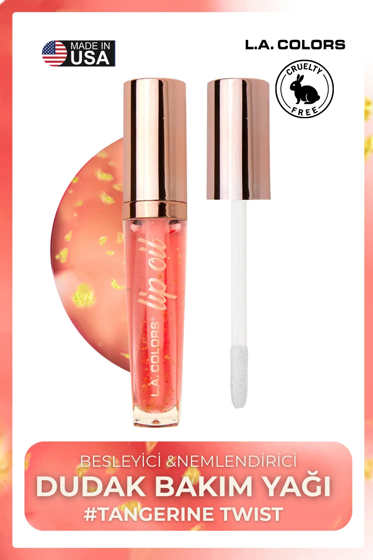 Nourishing Lip Oil - Besleyici ve Nemlendirici Dudak Bakım Yağı #CLG444 Tangerine Twist
