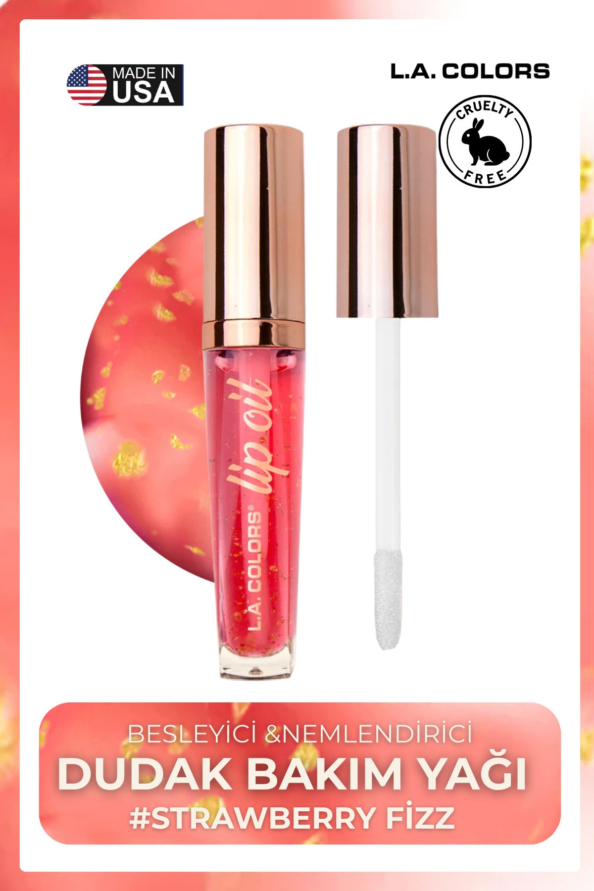 Nourishing Lip Oil - Besleyici ve Nemlendirici Dudak Bakım Yağı #CLG446 Strawberry Fizz